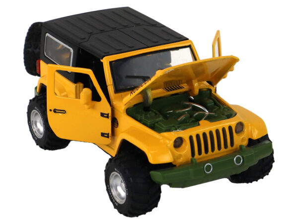 Off-Road Car Battery Powered Friction Drive Metal Yellow 1:32 - Image 5