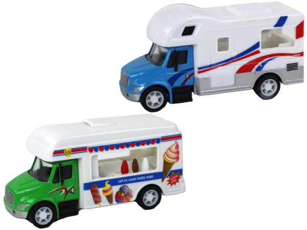 Camper Truck Ambulance Ice Cream Parlor With Friction Drive 1:87 A - Image 3