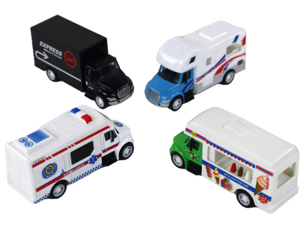 Camper Truck Ambulance Ice Cream Parlor With Friction Drive 1:87 A - Image 4