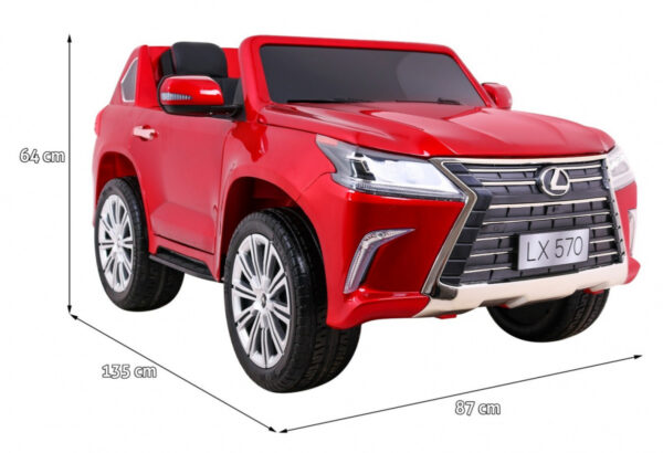 Licencirani auto na akumulator Lexus LX570 4x4 - dvosjed - crveni/lakirani - Image 2