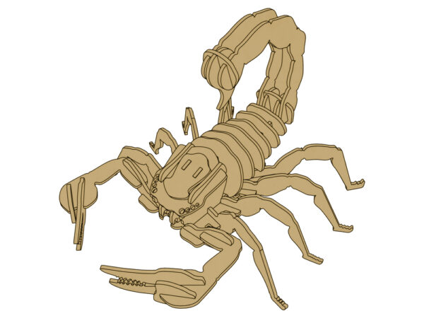 Wooden 3D Scorpion Puzzle Educational Assemblage 35 Pieces - Image 2