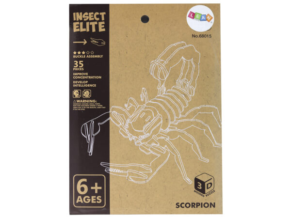 Wooden 3D Scorpion Puzzle Educational Assemblage 35 Pieces - Image 4