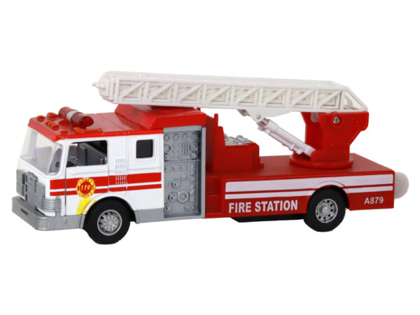 Fire Truck With Friction Drive Sound Extendable Ladder - Image 2