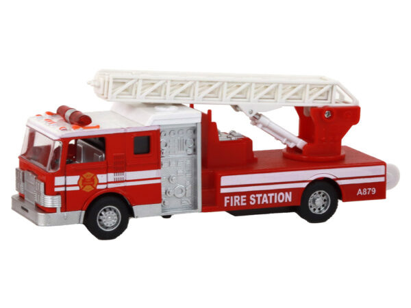 Fire Truck With Friction Drive Sound Extendable Ladder - Image 3