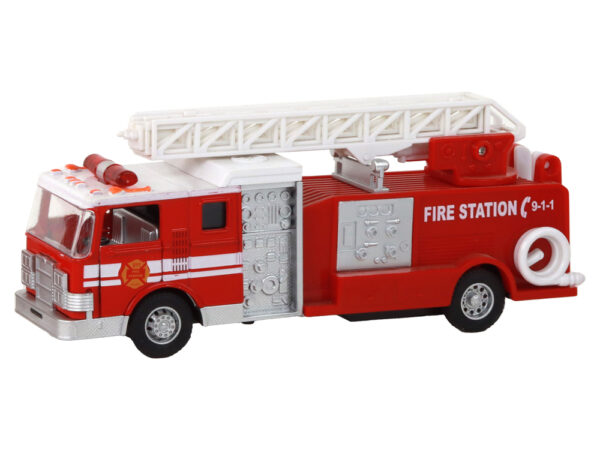 Fire Truck With Friction Drive Sound Extendable Ladder - Image 4