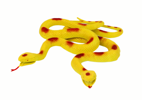 Artificial Rubber Snake Yellow with Red Patches Structural - Image 2