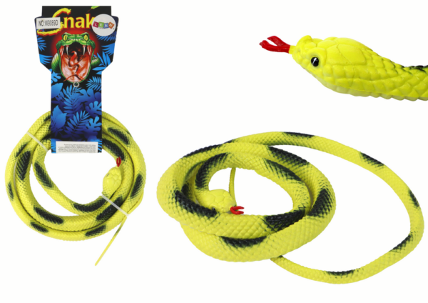 Artificial Rubber Coral Snake Yellow with PVC patches