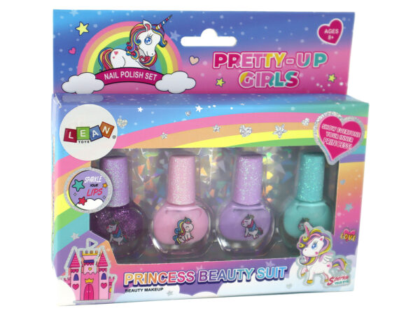 Beauty Set Colorful Nail Polishes 4 Pieces Unicorns - Image 3