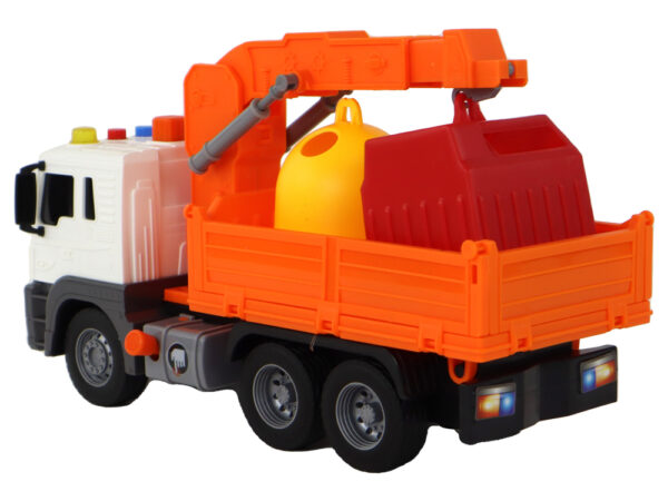 Garbage Truck With Crane Friction Drive Orange 1:16 - Image 3