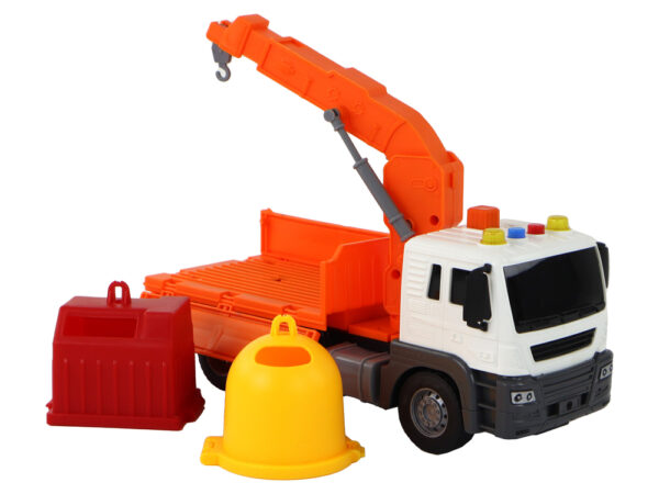 Garbage Truck With Crane Friction Drive Orange 1:16 - Image 4