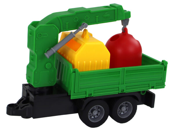 Garbage Truck With Crane Friction Drive Green 1:16 - Image 3