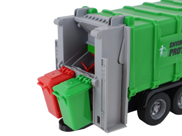 Garbage Truck With Crane Friction Drive Green 1:16 - Image 7