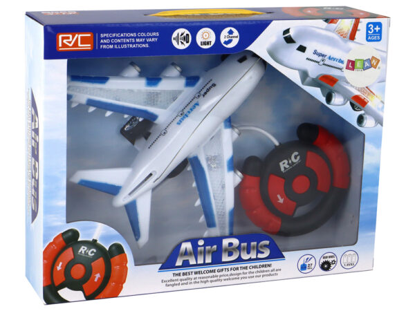 RC Airplane Remote Controlled White Aerobus Remote Control Lights Sounds - Image 5