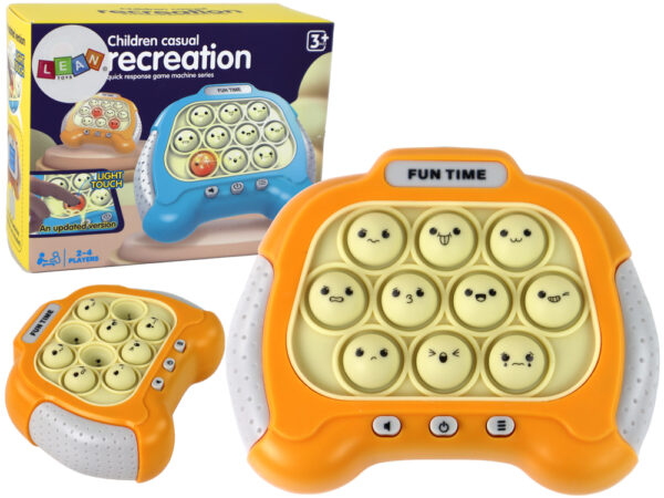 Pop It Battery Operated Sensory Game Console Lights Sounds Yellow