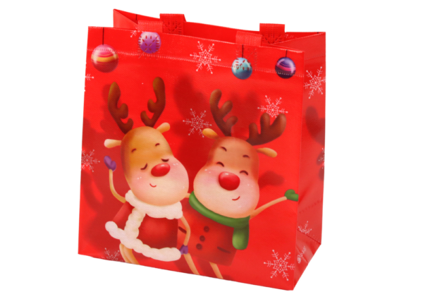 Red Reindeer Gift Bag 23cm x 21.5cm x 11cm