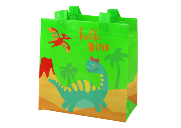 Dinosaur Gift Bag Green 23cm x 21.5cm x 11cm