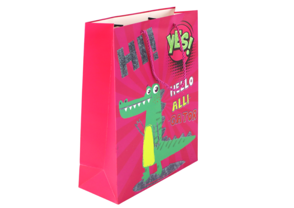 Pink Paper Gift Bag 32cm x 26cm x 10cm - Image 3