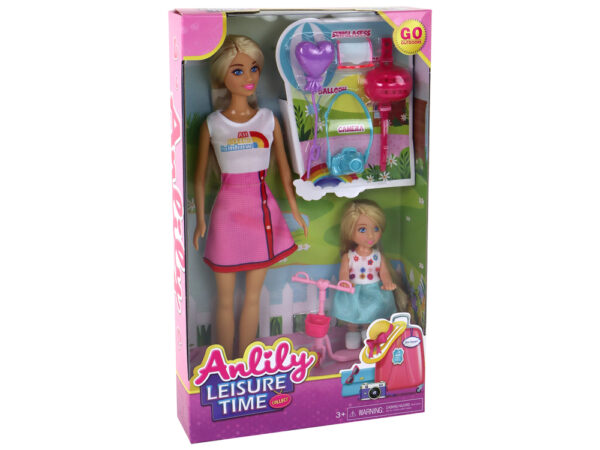 Anlily Children's Dolls Mother and Daughter Blonde Hair Scooter 8 El. - Image 7