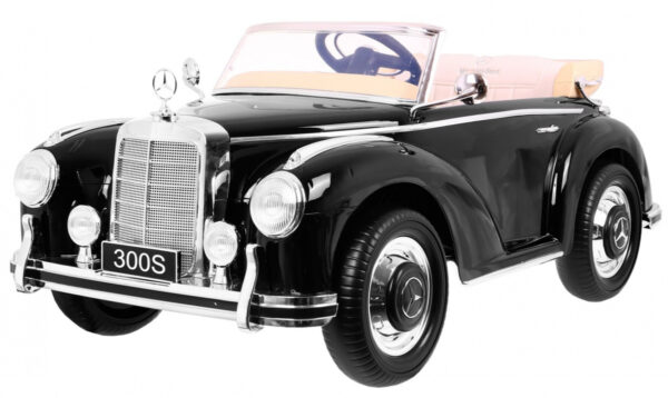 Licencirani auto na akumultor Mercedes Benz 300S RETRO - crni/lakirani