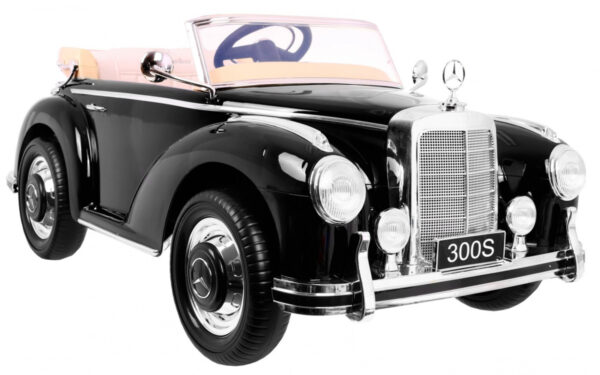 Licencirani auto na akumultor Mercedes Benz 300S RETRO - crni/lakirani - Image 3