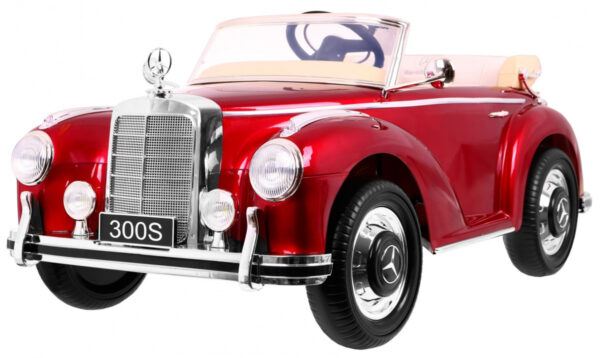 Licencirani auto na akumultor Mercedes Benz 300S RETRO - crveni/lakirani