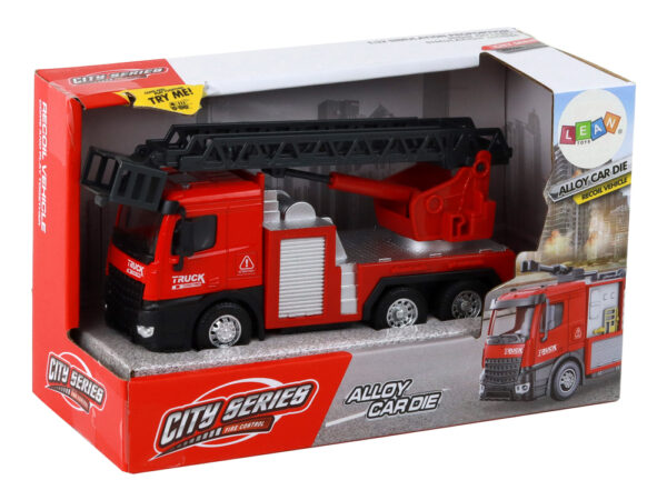 Red Fire Truck With Extendable Ladder Boom - Image 5