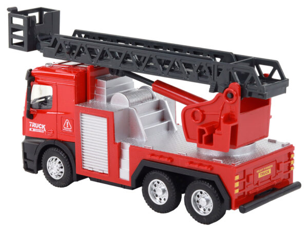 Red Fire Truck With Extendable Ladder Boom - Image 3