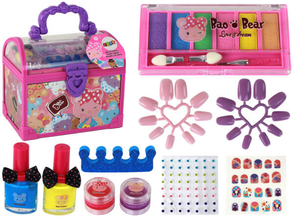 Beauty Set Pink Case DIY Makeup Nails Accessories