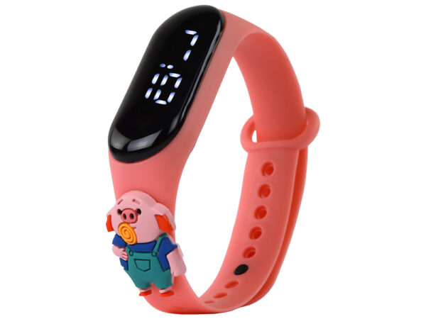 Pink Piggy Touch Screen Watch with Adjustable Band