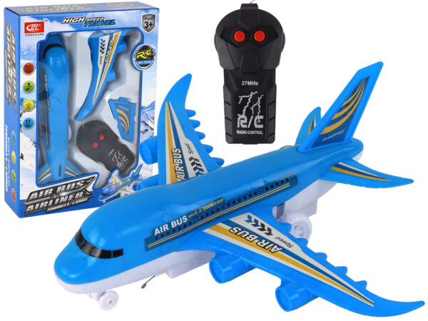 Remote Controlled Airplane R/C Lights Blue DIY