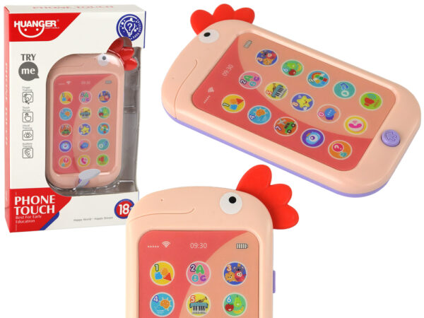 Educational Phone Learning English Pink Chicken