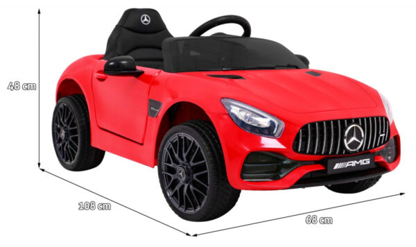 Licencirani auto na akumultor Mercedes Mercedes Benz GT - crveni - Image 2