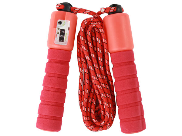 Red Skipping Rope With Counter 275cm Fitness Adjustment - Image 2