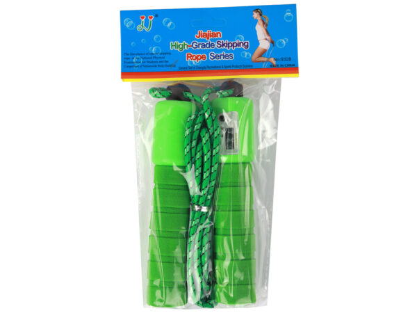 Green Skipping Rope With Counter 275 cm Fitness Adjustment - Image 3