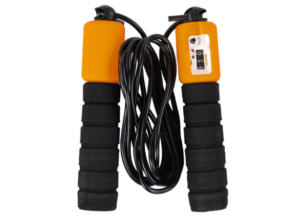 Skipping Rope Black and Yellow With Counter 280 cm Fitness Adjustment - Image 2