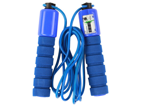 Blue Skipping Rope With Counter 280 cm Fitness Adjustment - Image 2