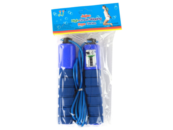 Blue Skipping Rope With Counter 280 cm Fitness Adjustment - Image 3