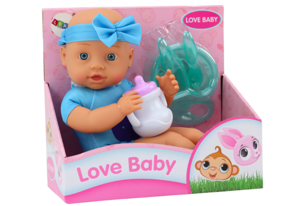 Baby doll, headband, feeding accessories, blue - Image 4