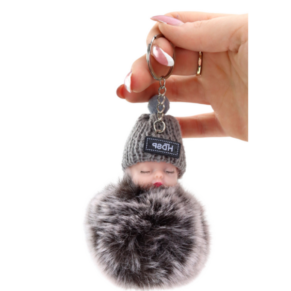 Pompom Doll Keychain Pendant for Keys, Handbags, Mix Colors - Image 5