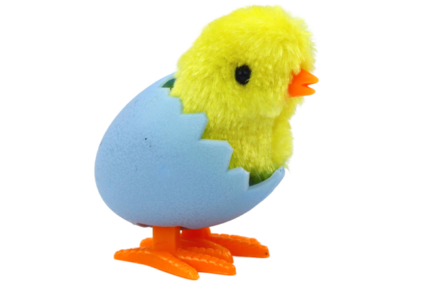 Jumping Chicken In Egg Shell Wind Up Plush Yellow - Image 2