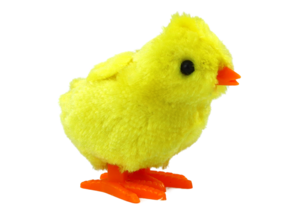 Jumping Wind-Up Chicken Plush Yellow - Image 3