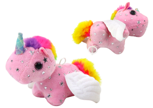 Unicorn Plush Pull-On Jumping Horse Pink - Image 2