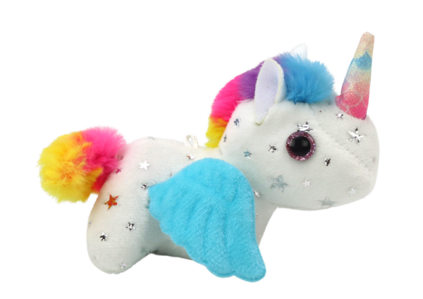 Unicorn Plush Pull-On Jumping Horse, White - Image 2