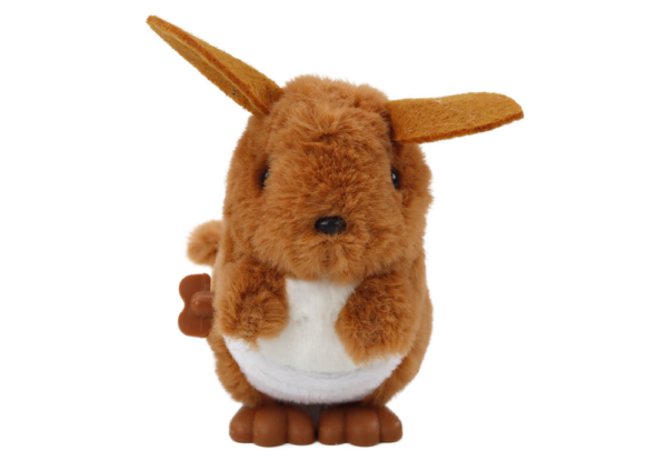 Jumping Kangaroo Wind-Up Plush Toy Decoration Brown - Image 5