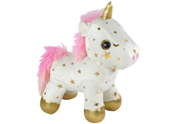 Unicorn Plush Sleeping Animal Lullaby White With Stars Set - Image 2