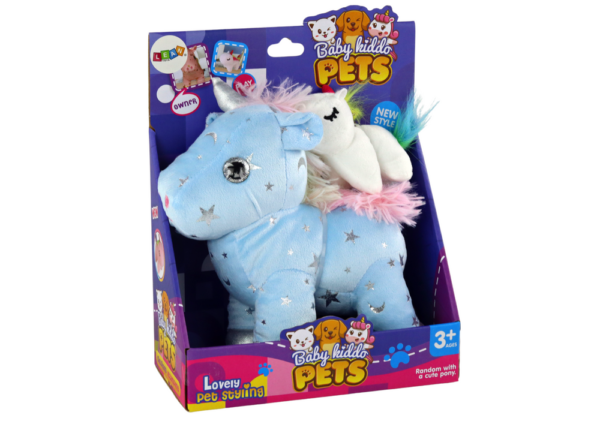 Unicorn Plush Sleeping Animal Lullaby Blue With Stars Set - Image 3