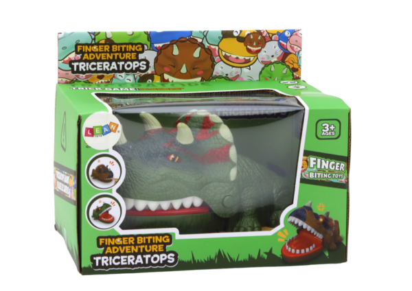 Arcade Game Biting Dinosaur Triceratops Green Lights Sounds - Image 4