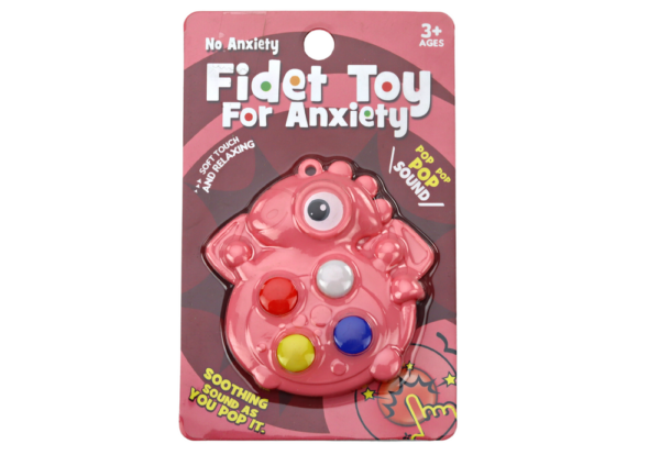 Pop It Dinosaur Antistress Sensory Pink Pocket - Image 3