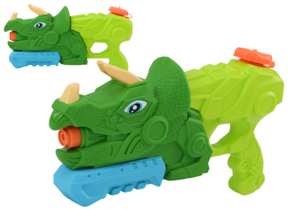 Water Gun Dinosaur Green Triceratops 1000 ml Range 7 m