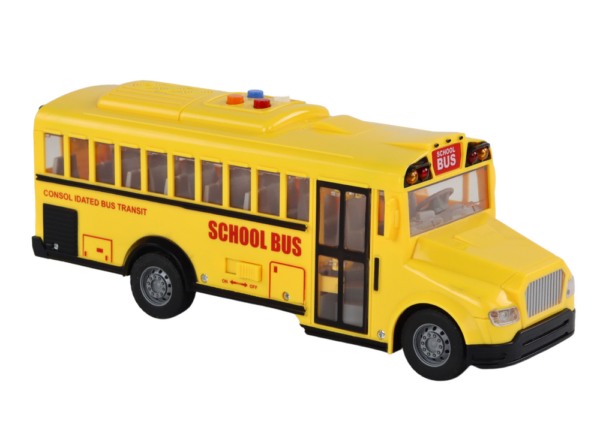 School Bus 1:16 Friction Drive Opening Doors Lights Sounds Yellow - Image 3